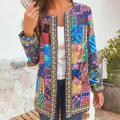 Women's retro patterned jacket