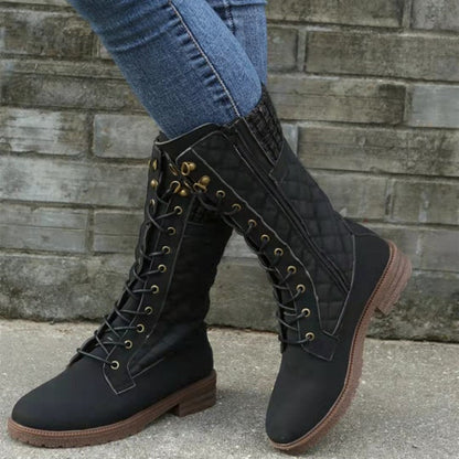 Women's mid-calf motorcycle boots