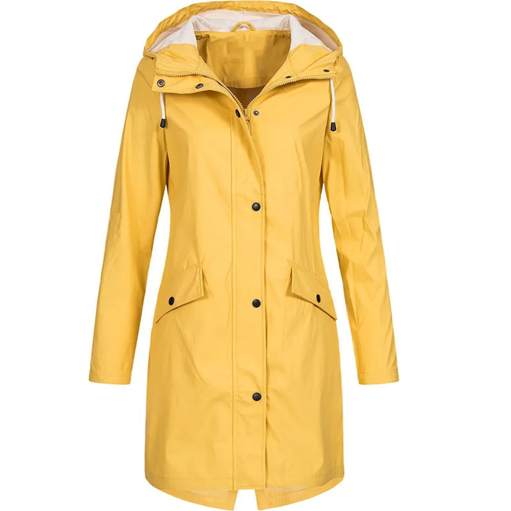 Women's waterproof windproof rain jacket