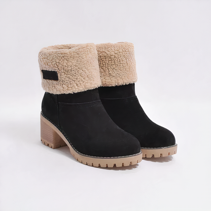 Versatile square heel winter boots for women
