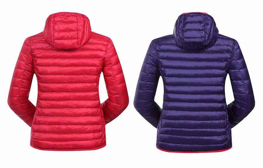 Women's ultra-light reversible down jacket