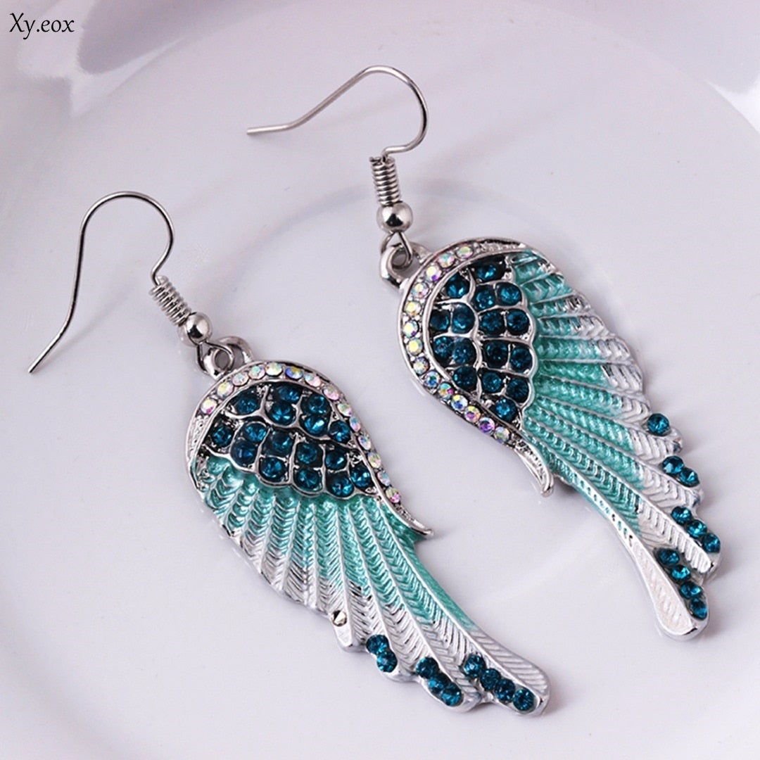 Angelic crystal drop earrings