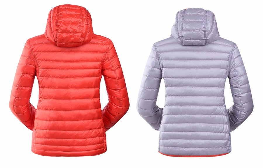 Women's ultra-light reversible down jacket