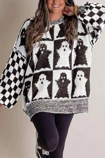 Women's Halloween crew neck loose sweater