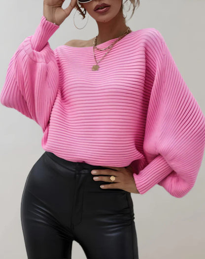 Women's trendy ribbed sweater