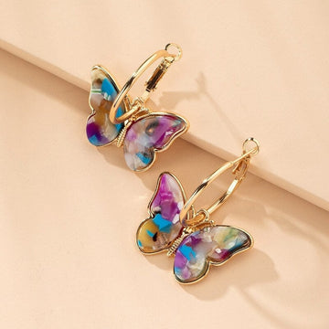 Radiant crystal butterfly earrings