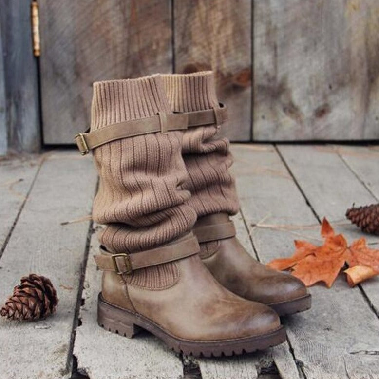 Women's wool leather boots