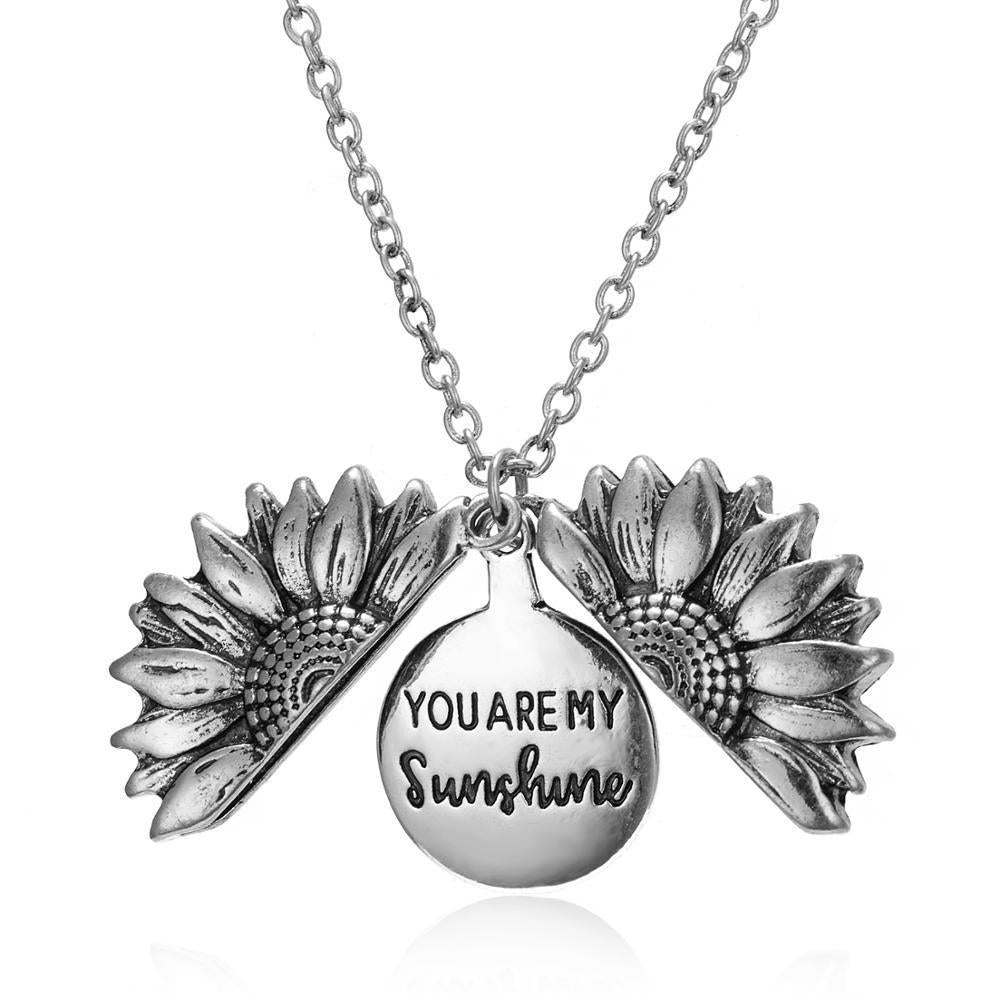 Radiant sunflower pendant necklace