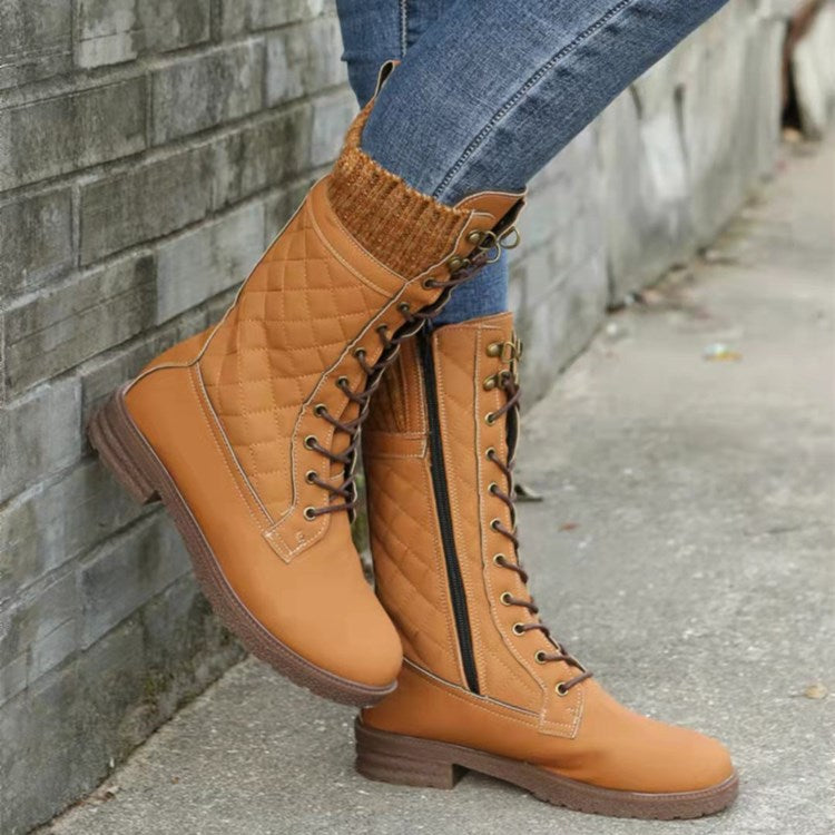 Women's mid-calf motorcycle boots