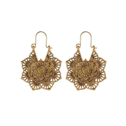 Lotus mandala earrings