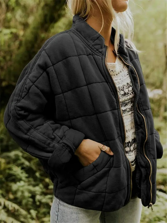 Quilted Stand Collar Jacket