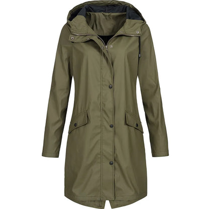 Women's waterproof windproof rain jacket