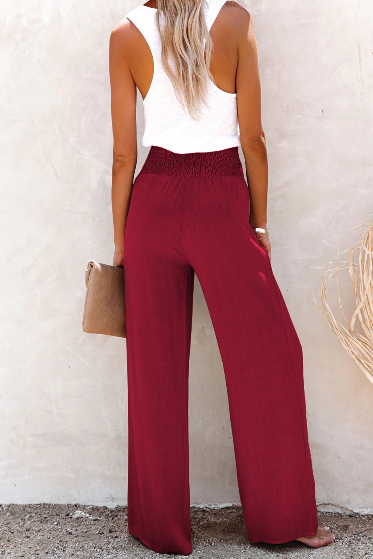 Women's high waist wide leg trousers