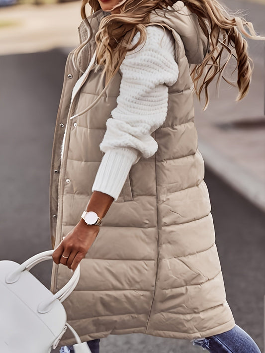 Solid Color Hooded Slim Cardigan Jacket