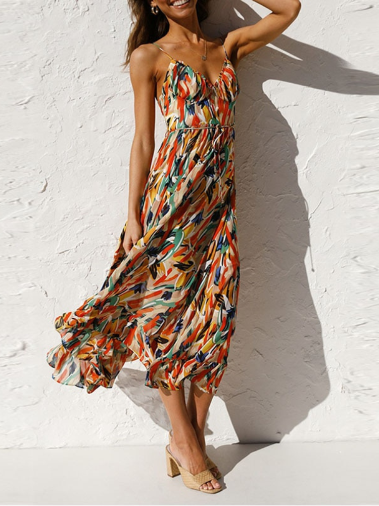 Aimee - Maxi Summer dress with print