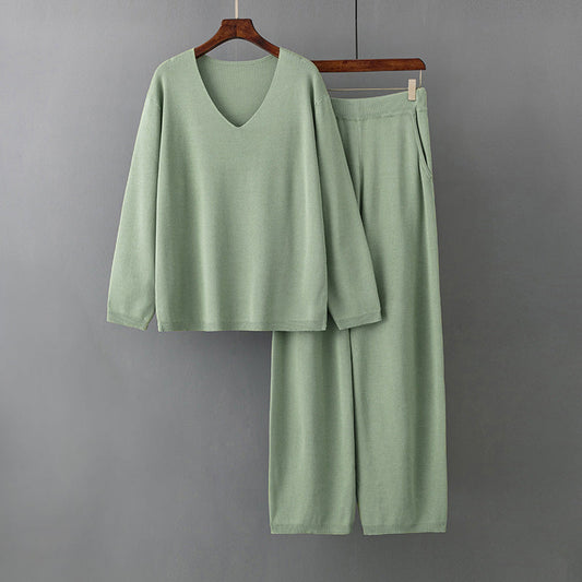 High Waist Knitted Two-Piece Set