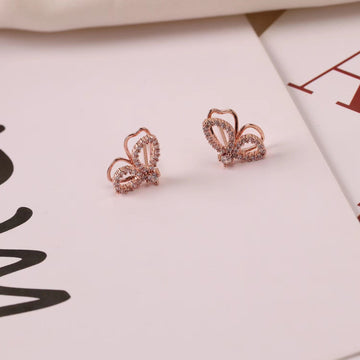 Rose butterfly earrings