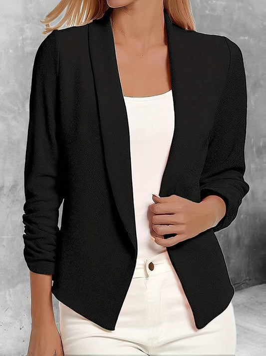 Textured Tailored Fit Shawl Lapel Blazer