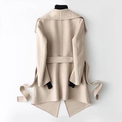 Graciela -  elegant double sided coat with belt