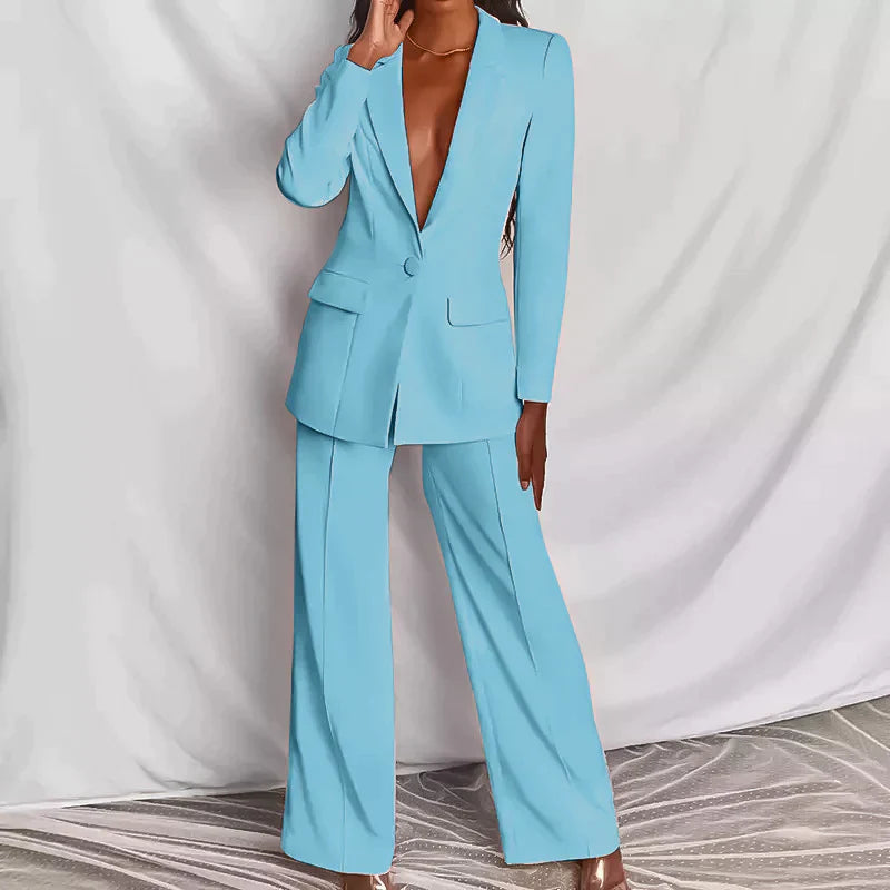 Women's sleek tailored suit set