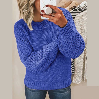 Women's solid color sweater