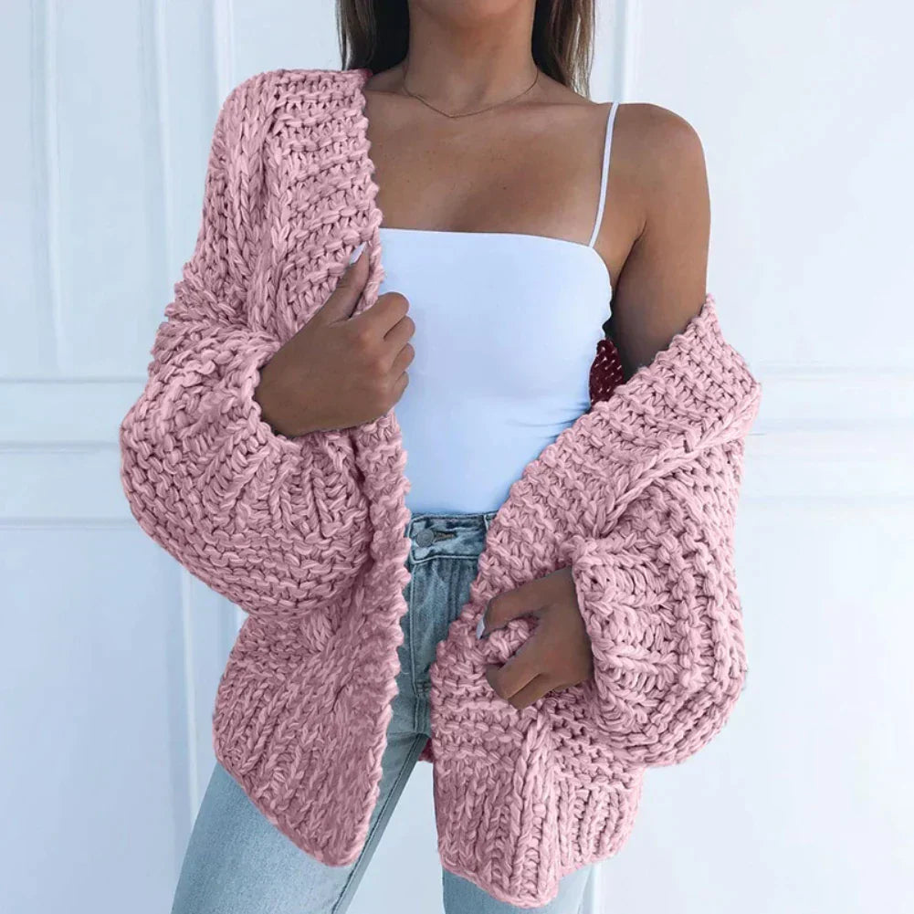 Women's knitted mohair cardigan for casual wear