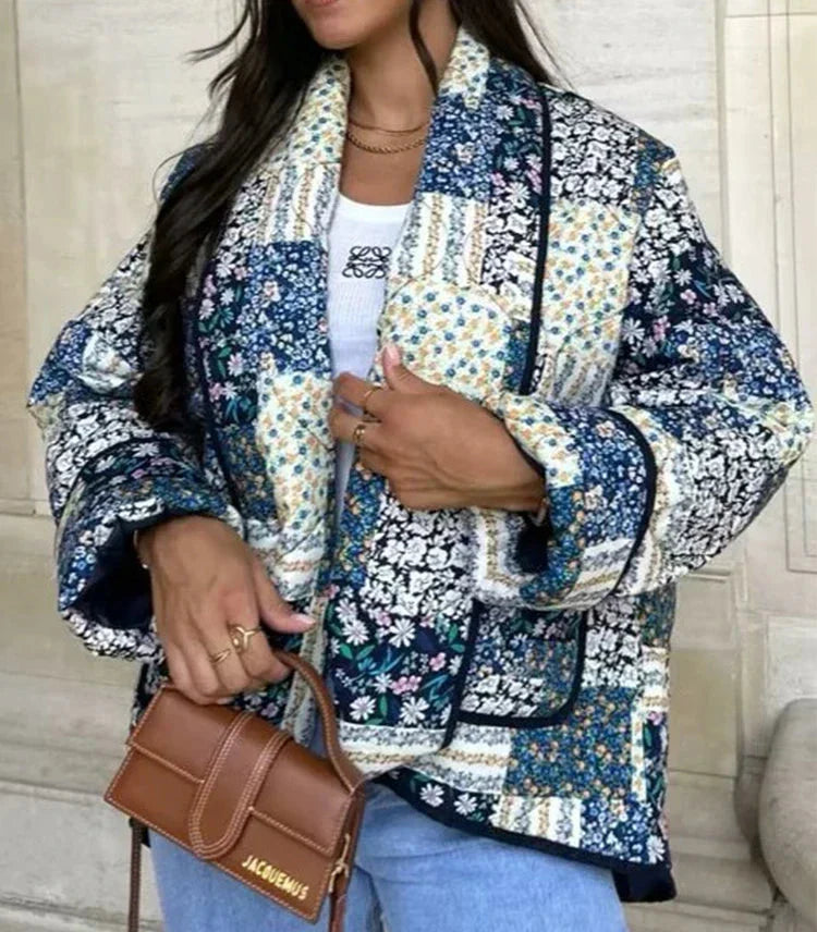 Oversized Printed Casual Jacket