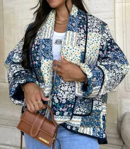 Women's casual oversized printed jacket