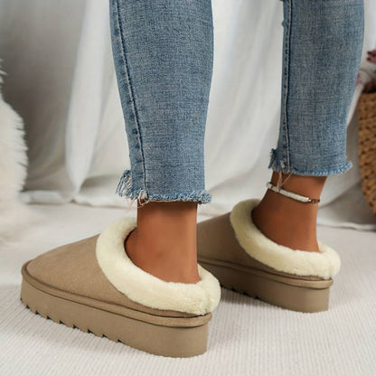 Women's winter slip-on snow low-top boots