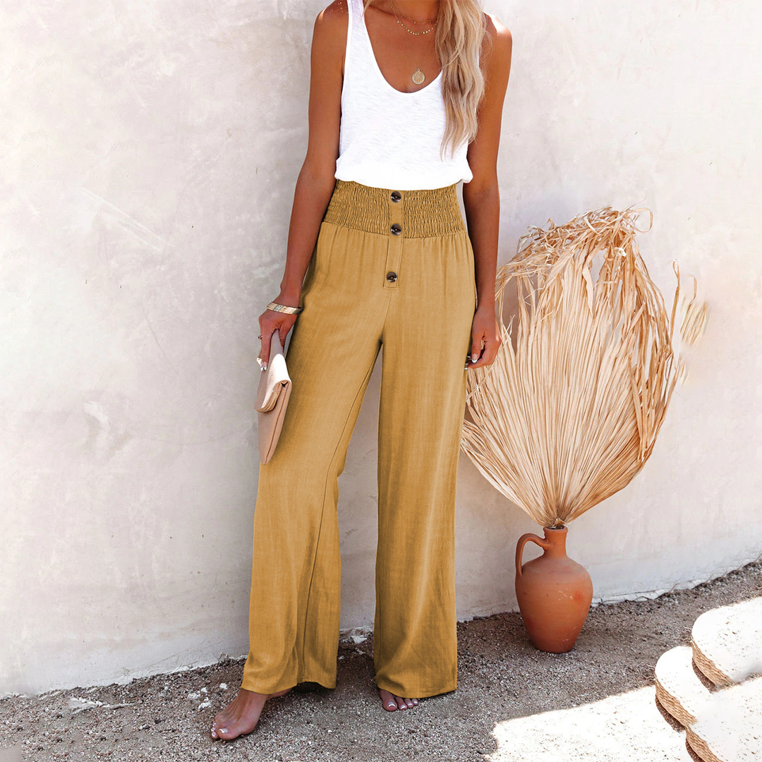 Quitzalli - Loose-fitting trousers with a high waist