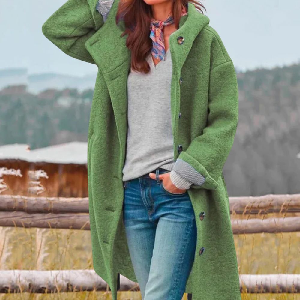 Women's long sleeve loose winter windbreaker coat