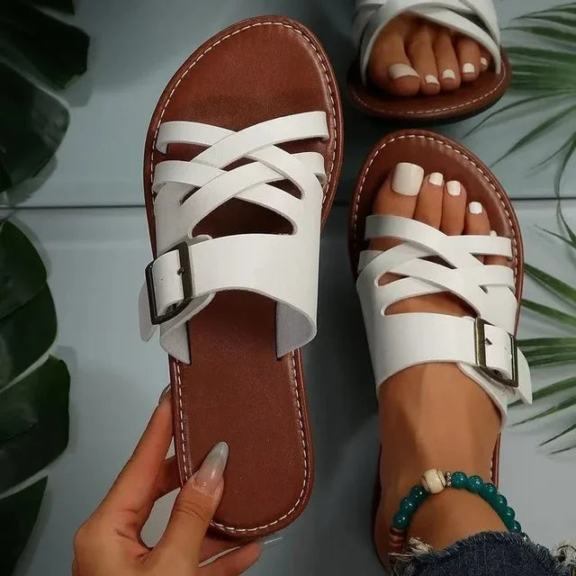 Evianne - Flat sole stylish summer slippers