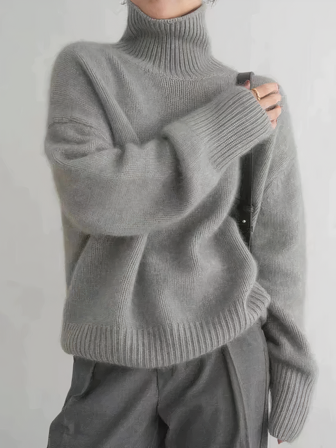 Women's turtleneck sweater with long sleeve