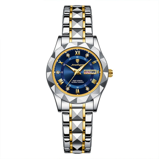 Diamond Accent Two-Tone Silver Watch