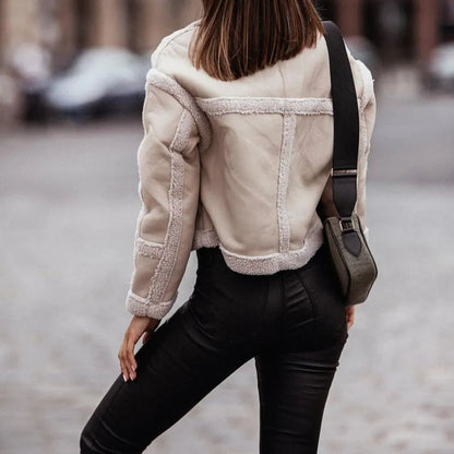 Women's patchwork leather jackets
