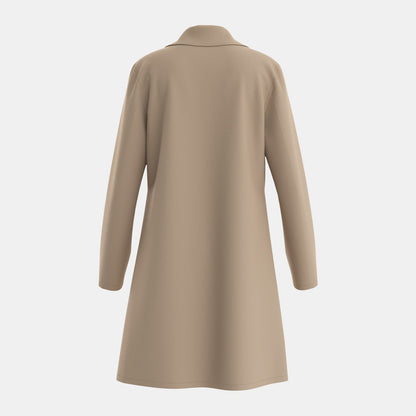 Women’s Coat – Tailored Fit – Wool Blend – Double-Breasted – Mid-Thigh Length