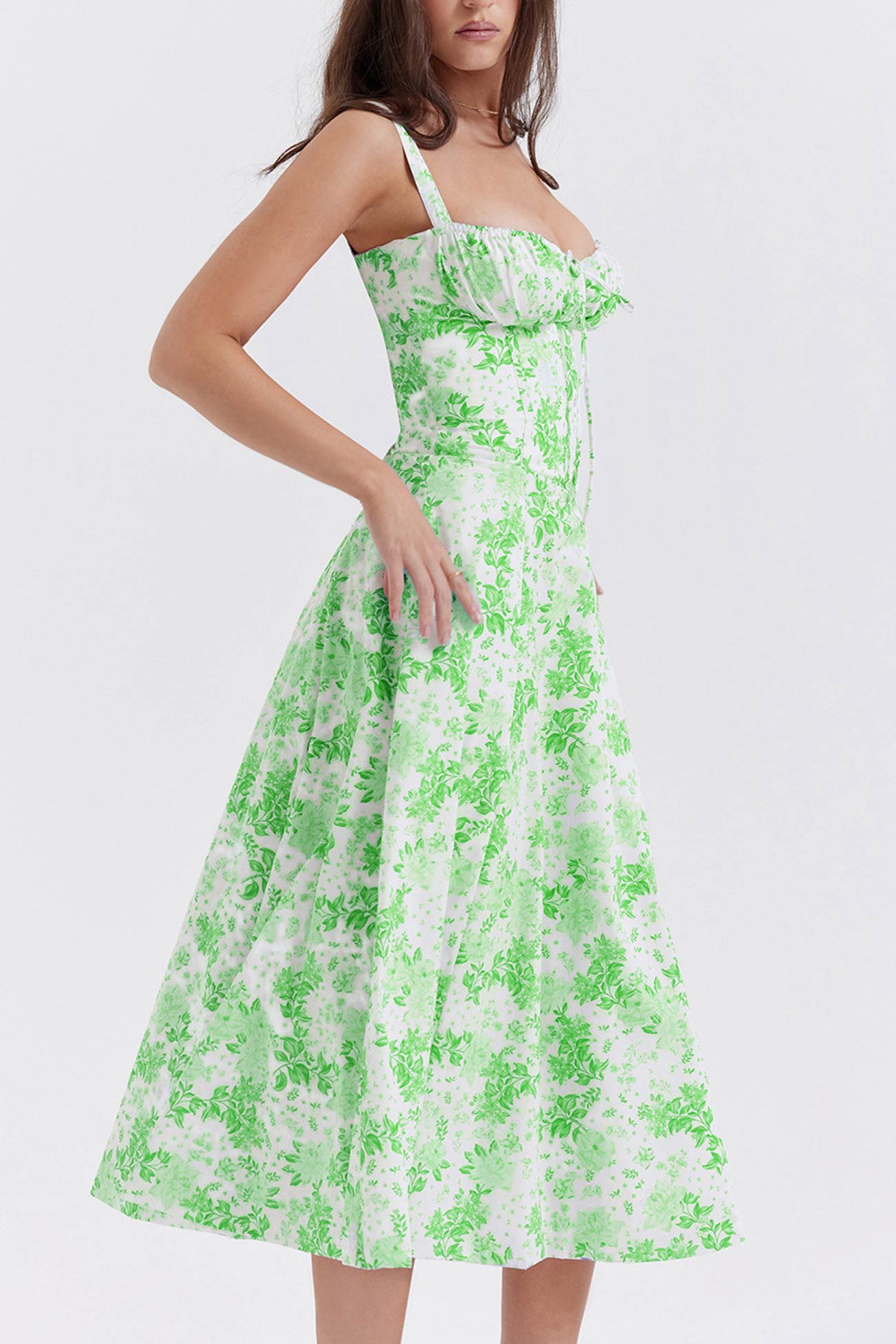 Women's Midi Dress - Fitted Bodice - Slit Skirt - Elegant Sleeveless Formal Wear