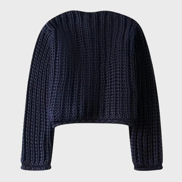 Women's knitted crewneck cardigans