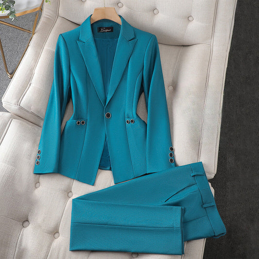 Business Formal Two-Piece Blazer and Pants Set