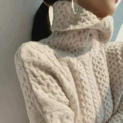 Women's soft turtleneck sweater