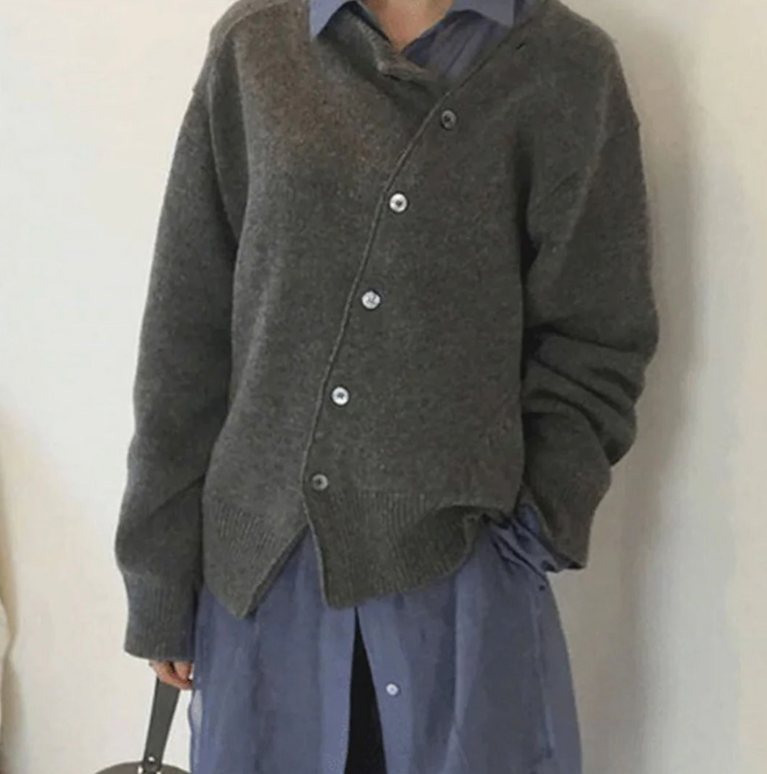 Cozy cardigan for women with front button