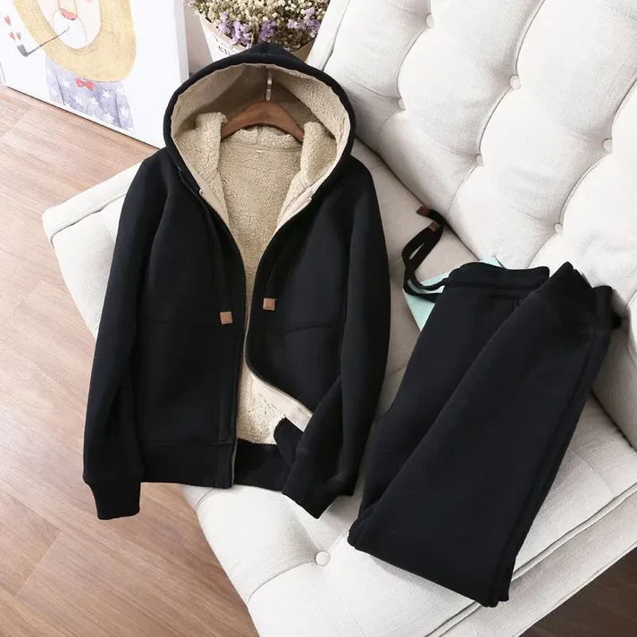 Women's comfortable fleece lounge set