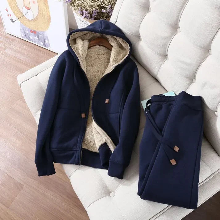 Women's comfortable fleece lounge set