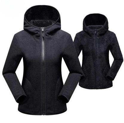 Women's warm double-sided fleece jacket