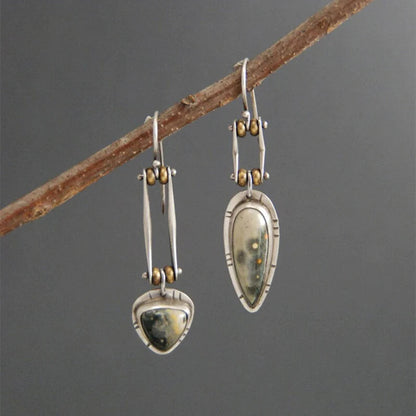 Long mechanical punk-style earrings