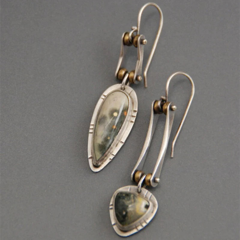 Long mechanical punk-style earrings