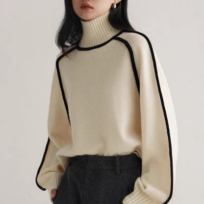 Women's turtleneck pullover sweater
