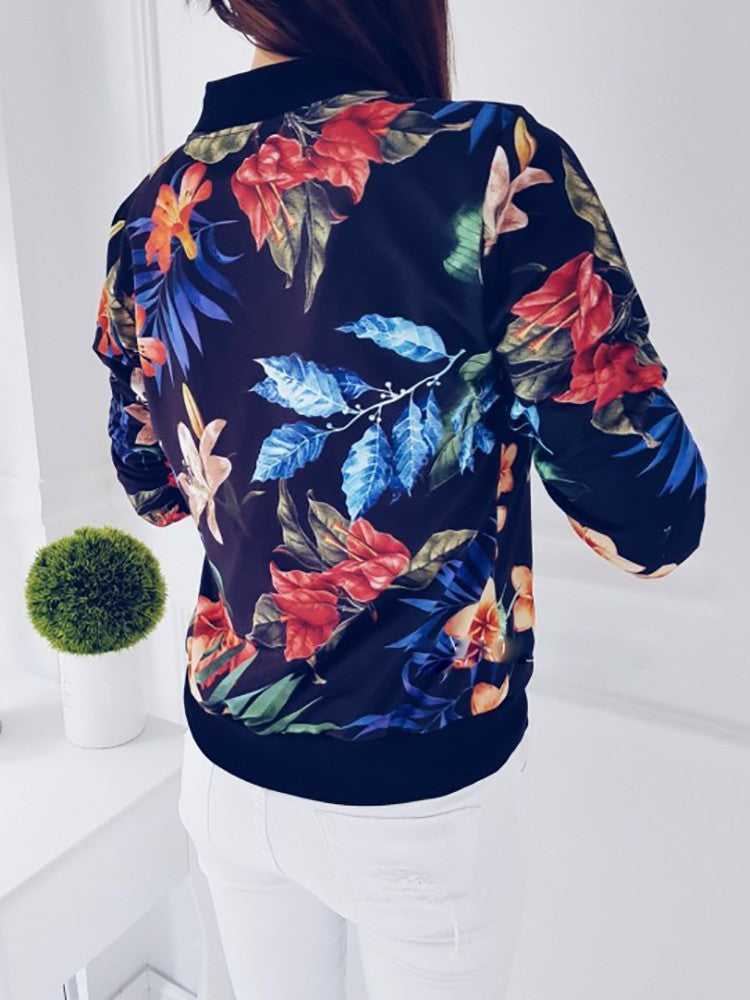 Telida - Print long sleeve bomber jacket for women