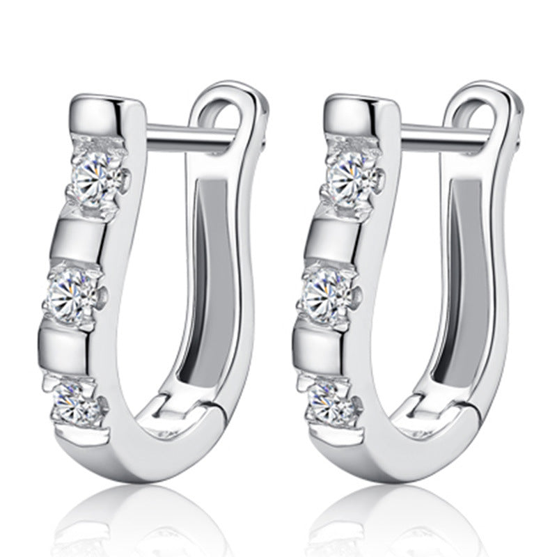 Elegant crystal hoop earrings