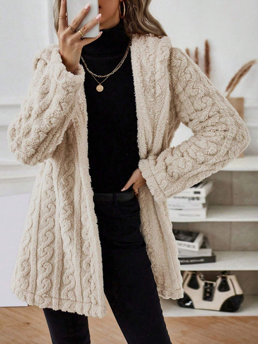 Long-Sleeved Hooded Twisted Autumn/Winter Jacket